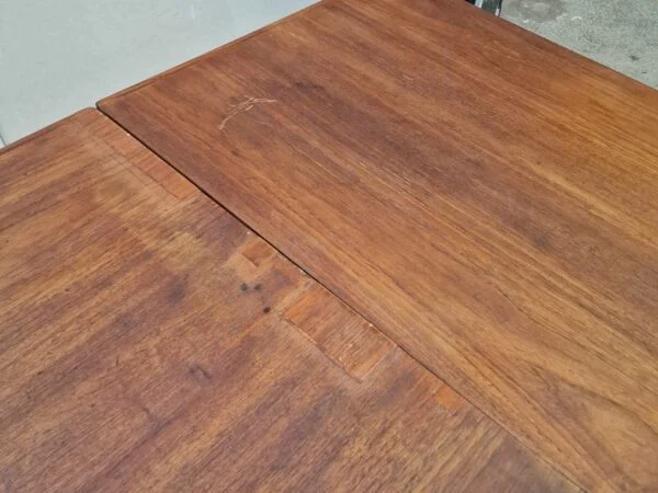 Spisebord med skjulte tillægsplader, teak — billede 12