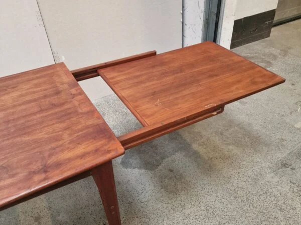 Spisebord med skjulte tillægsplader, teak — billede 15