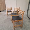 Poul M. Volther model 350 Fire spisestole i massiv egetræ og sort sæde — billede 4