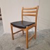 Poul M. Volther model 350 Fire spisestole i massiv egetræ og sort sæde — billede 6