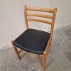 Poul M. Volther model 350 Fire spisestole i massiv egetræ og sort sæde — billede 5