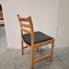 Poul M. Volther model 350 Fire spisestole i massiv egetræ og sort sæde — billede 9