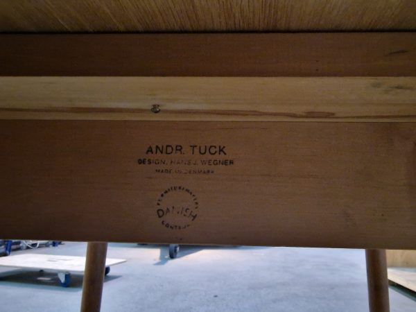Wegner/ Andreas Tuck spisebord med hollandsk udtræk i egetræ
