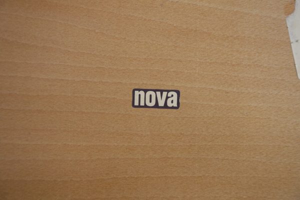 8 spisestole med sort læder, teak, Nova