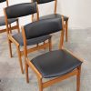 Nova 8 spisestole med sort læder, teak, Nova — billede 3