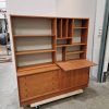 Skænk og bogreol med klap, teak — billede 7