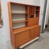 Skænk og bogreol med klap, teak — billede 8