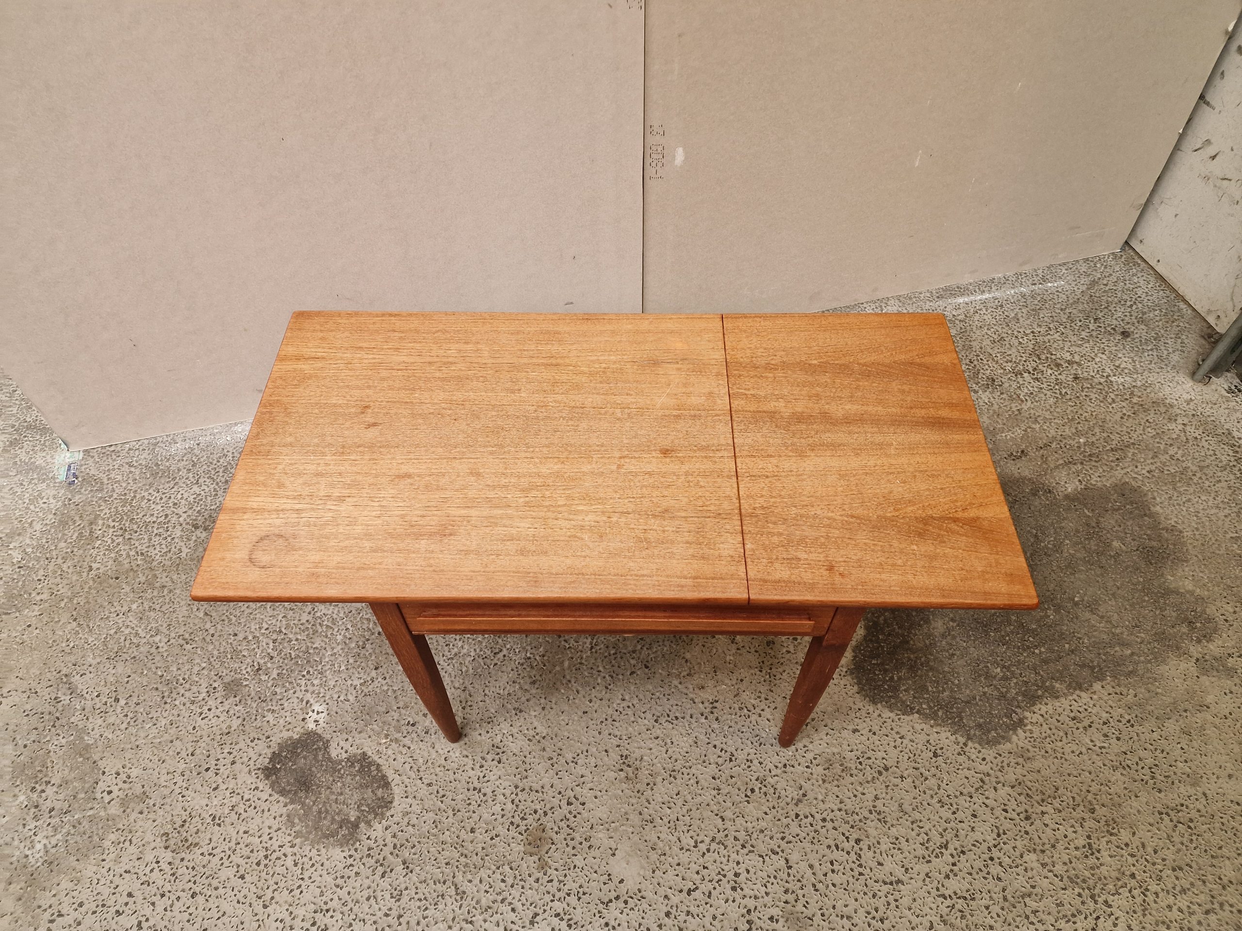 Sybord i teak med forlænger-klap, Johannes Andersen
