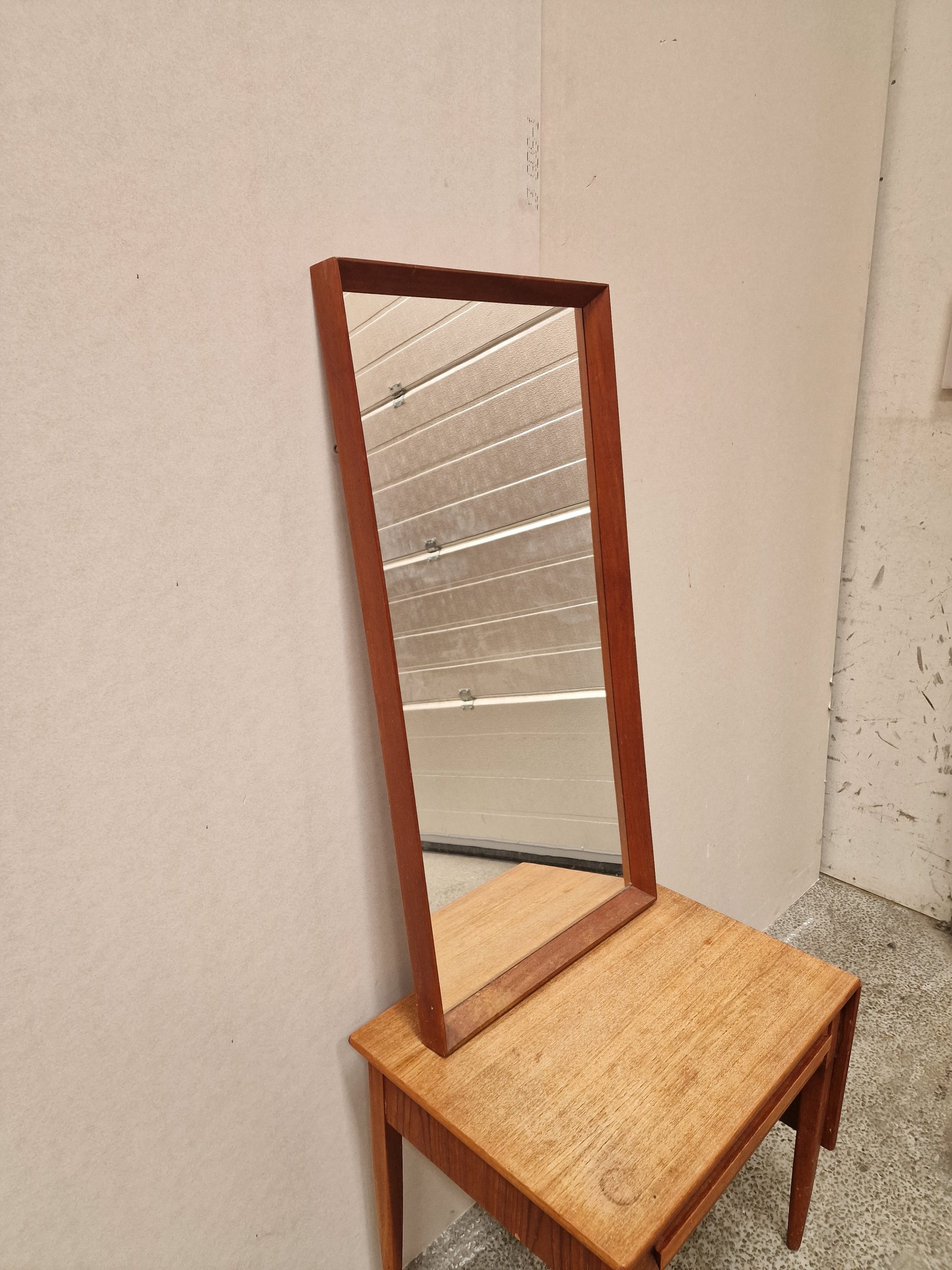 Spejl, teak