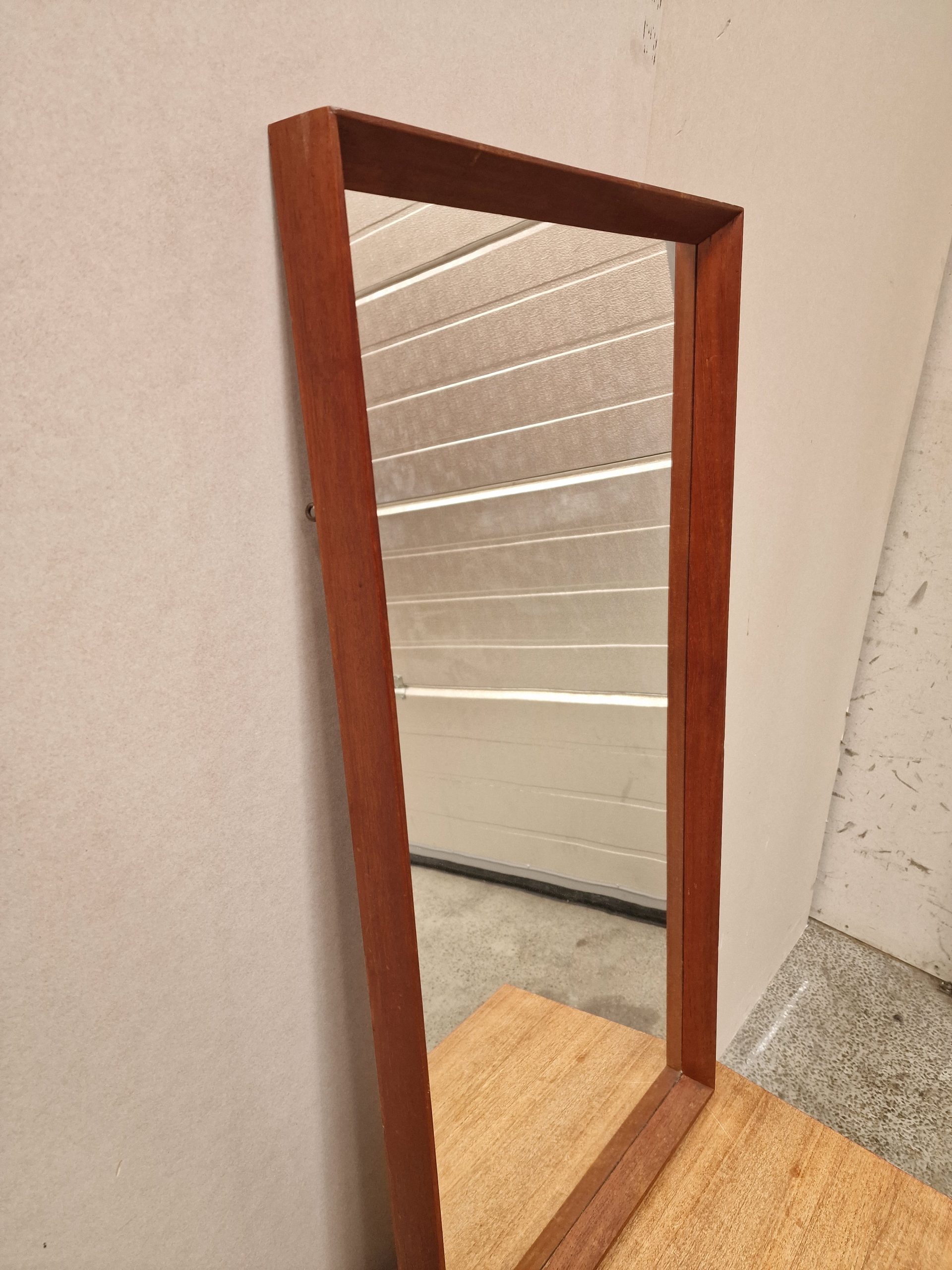Spejl, teak