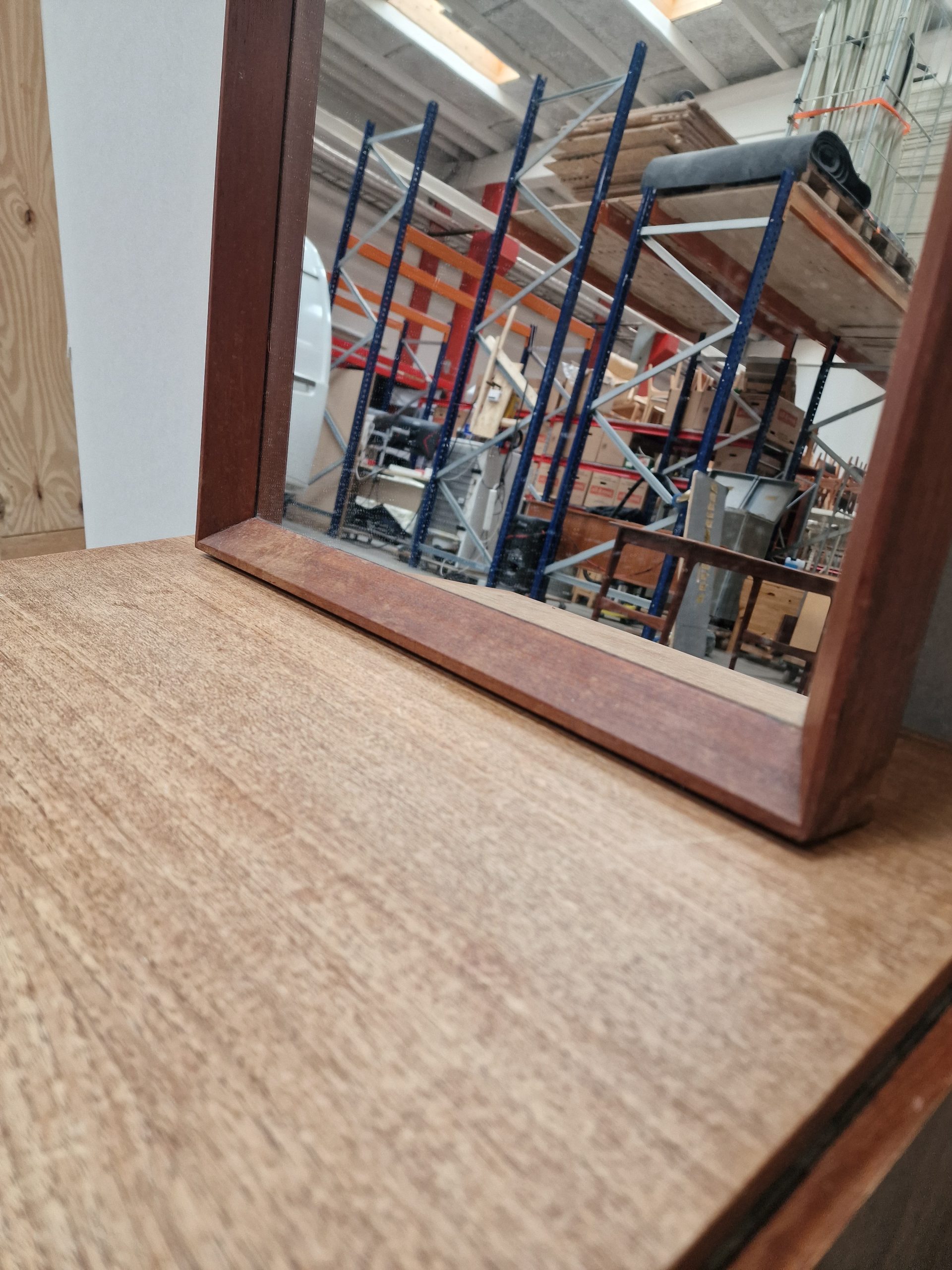 Spejl, teak