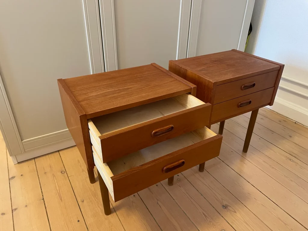 Sengeborde i teaktræ — billede 5
