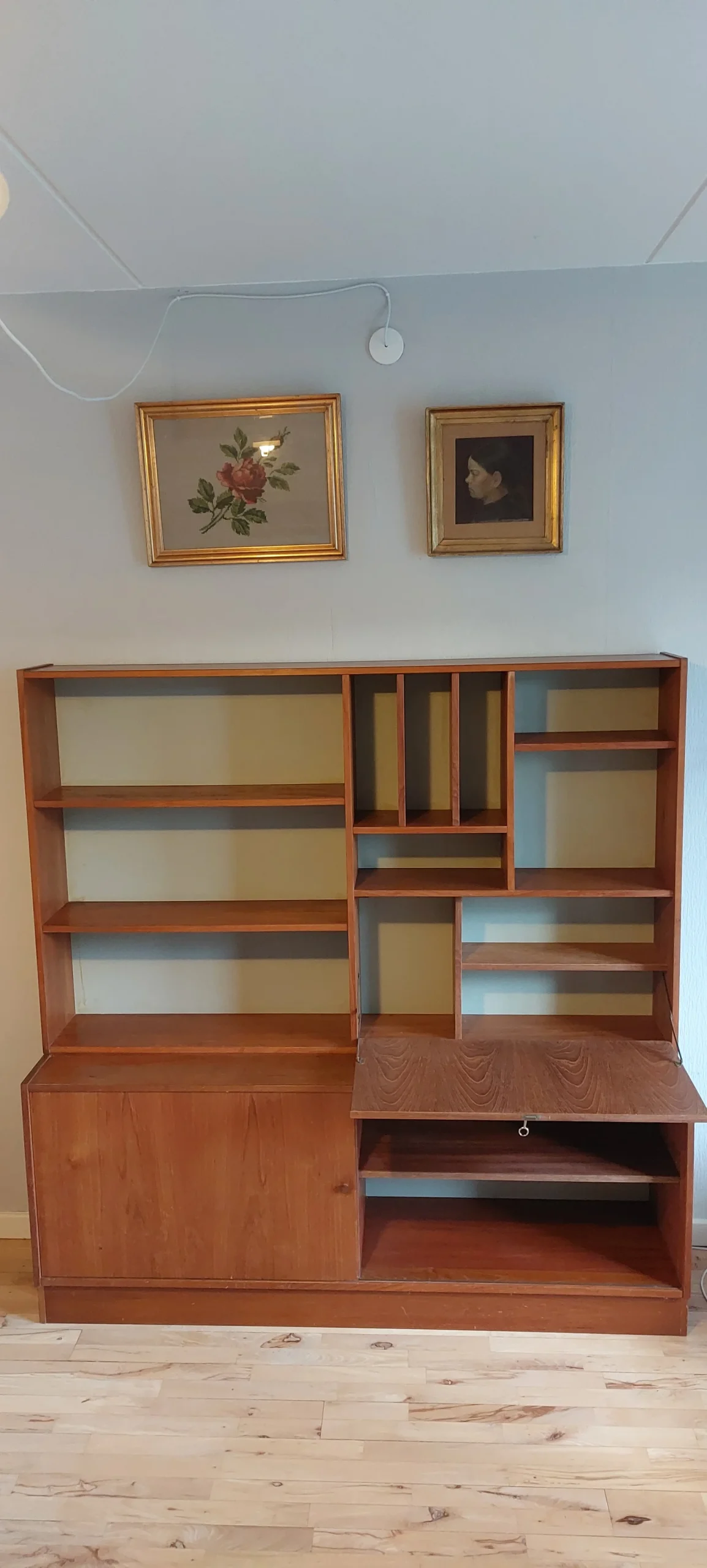 Skænk og bogreol med klap, teak — billede 3