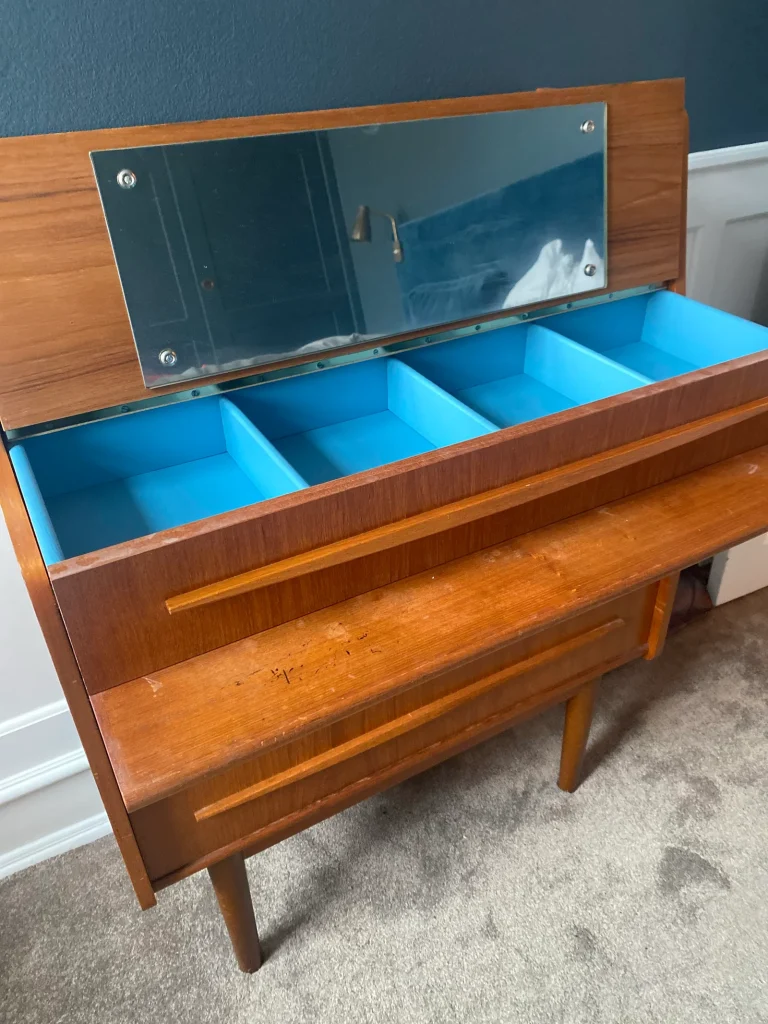 Chatol/sminkebord i teak — billede 5