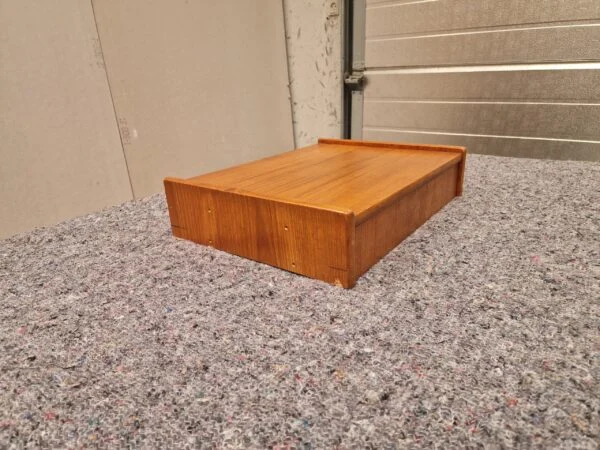 Natbord med skuffe, teak — billede 5