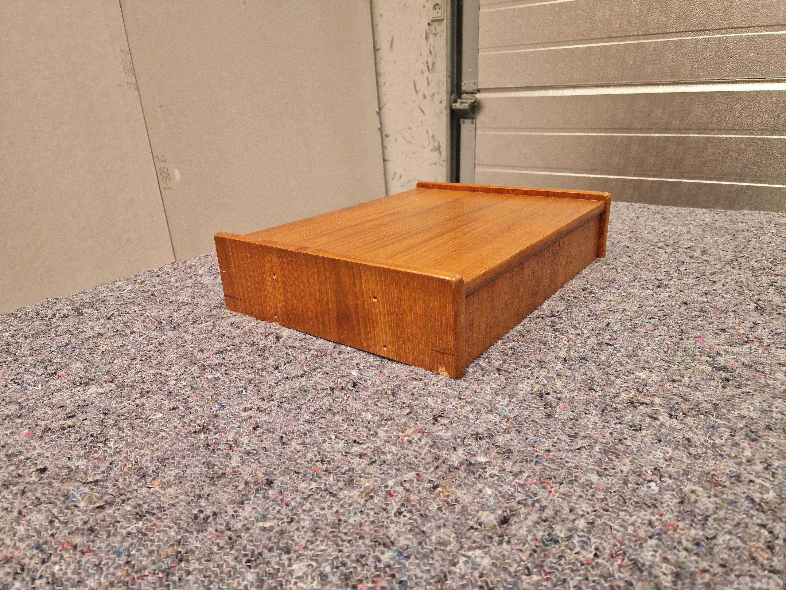 Natbord med skuffe, teak