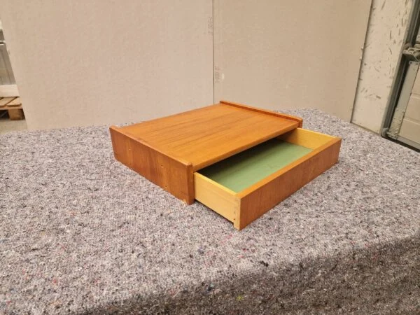 Natbord med skuffe, teak — billede 7