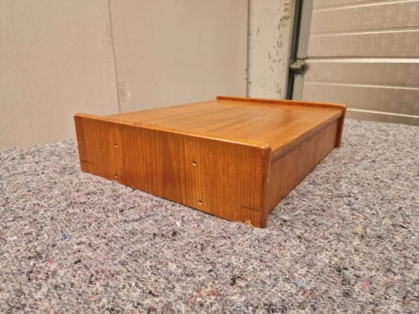 Natbord med skuffe, teak — billede 6