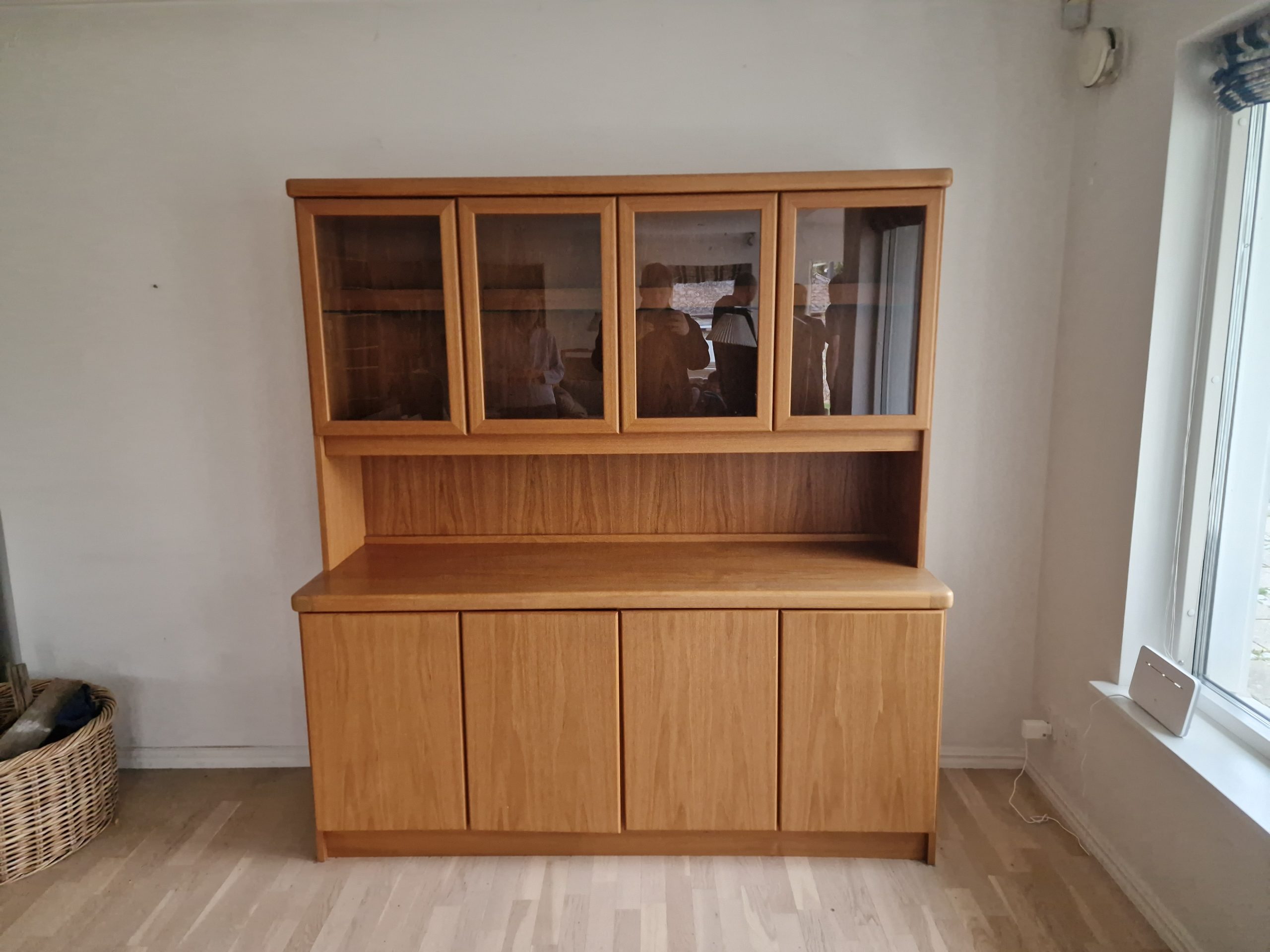Skænk med glasvitrine, teak, Christian Linneberg