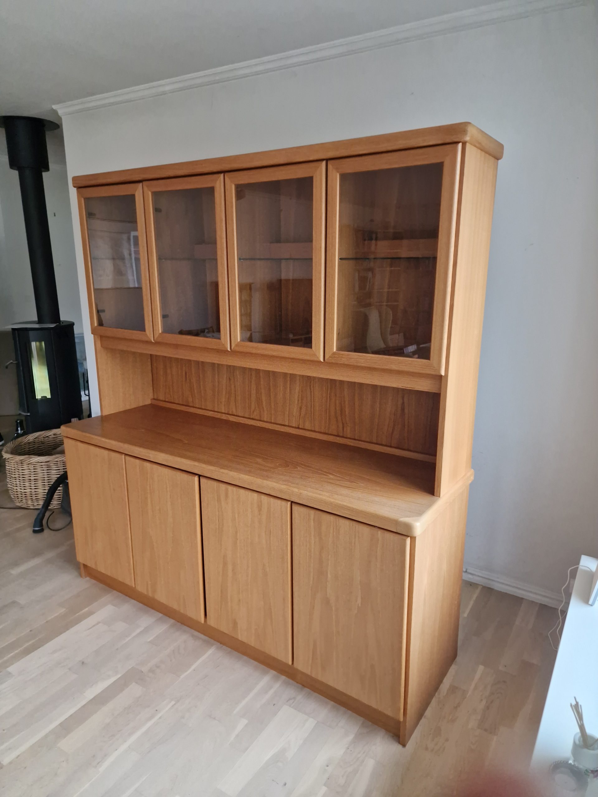 Skænk med glasvitrine, teak, Christian Linneberg