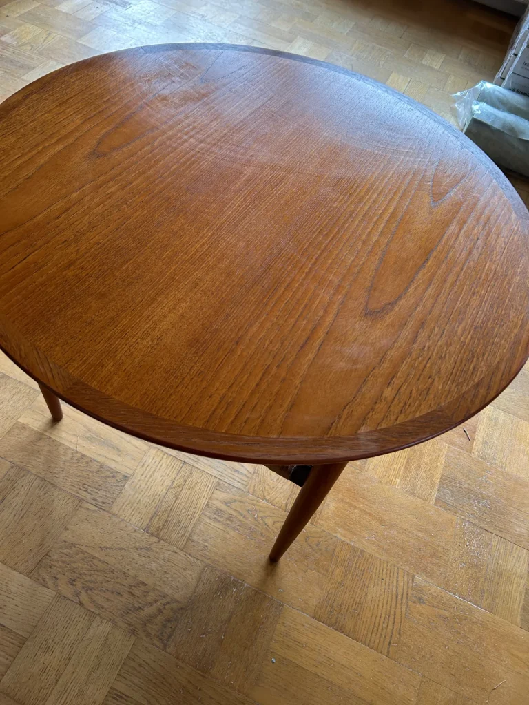 Aakjaer - Møbelintarsia Rundt sofabord i teak Aakjær Møbelintarsia — billede 7