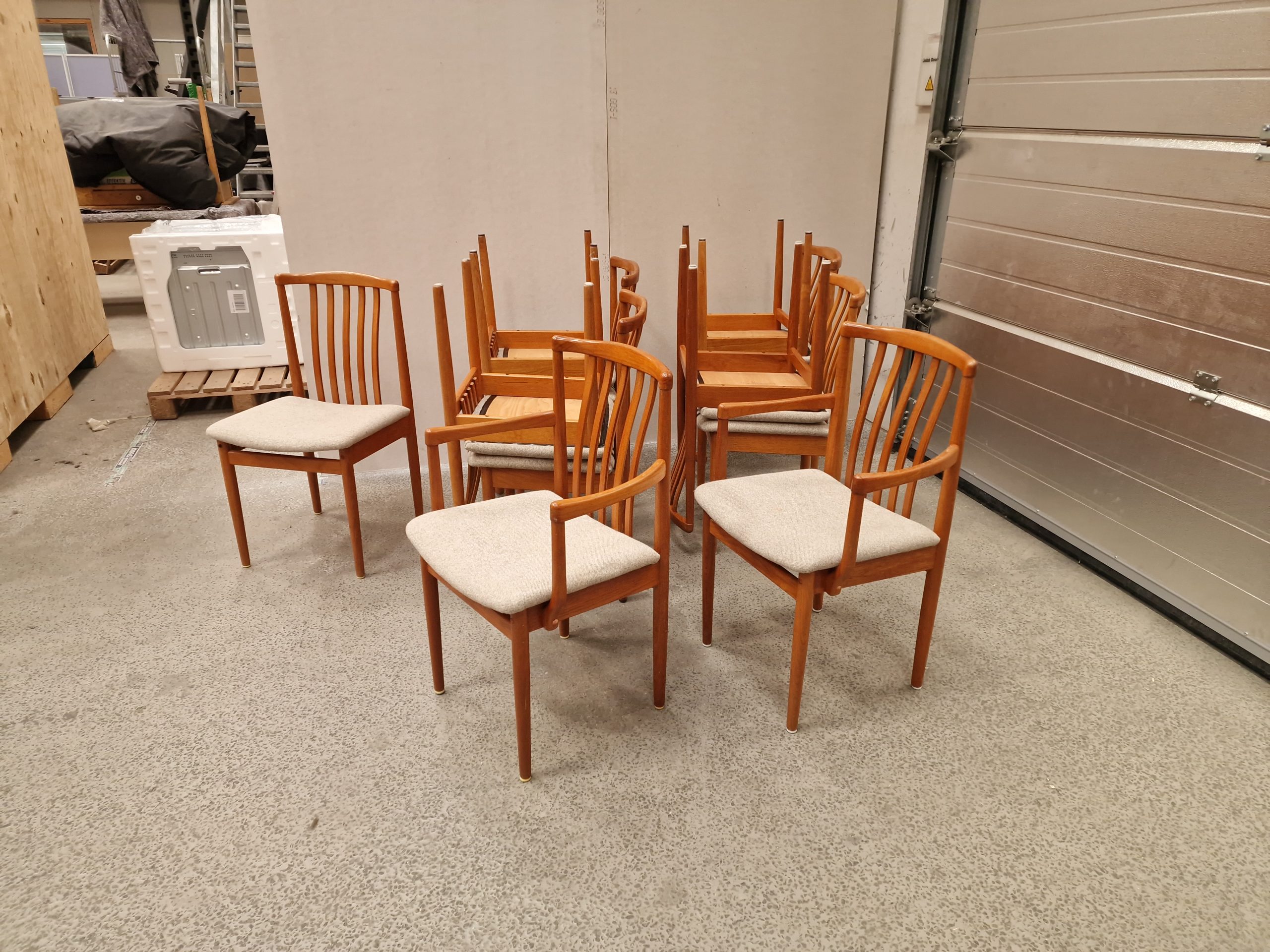 Vamdrup Spisestole i teak, 11 stk