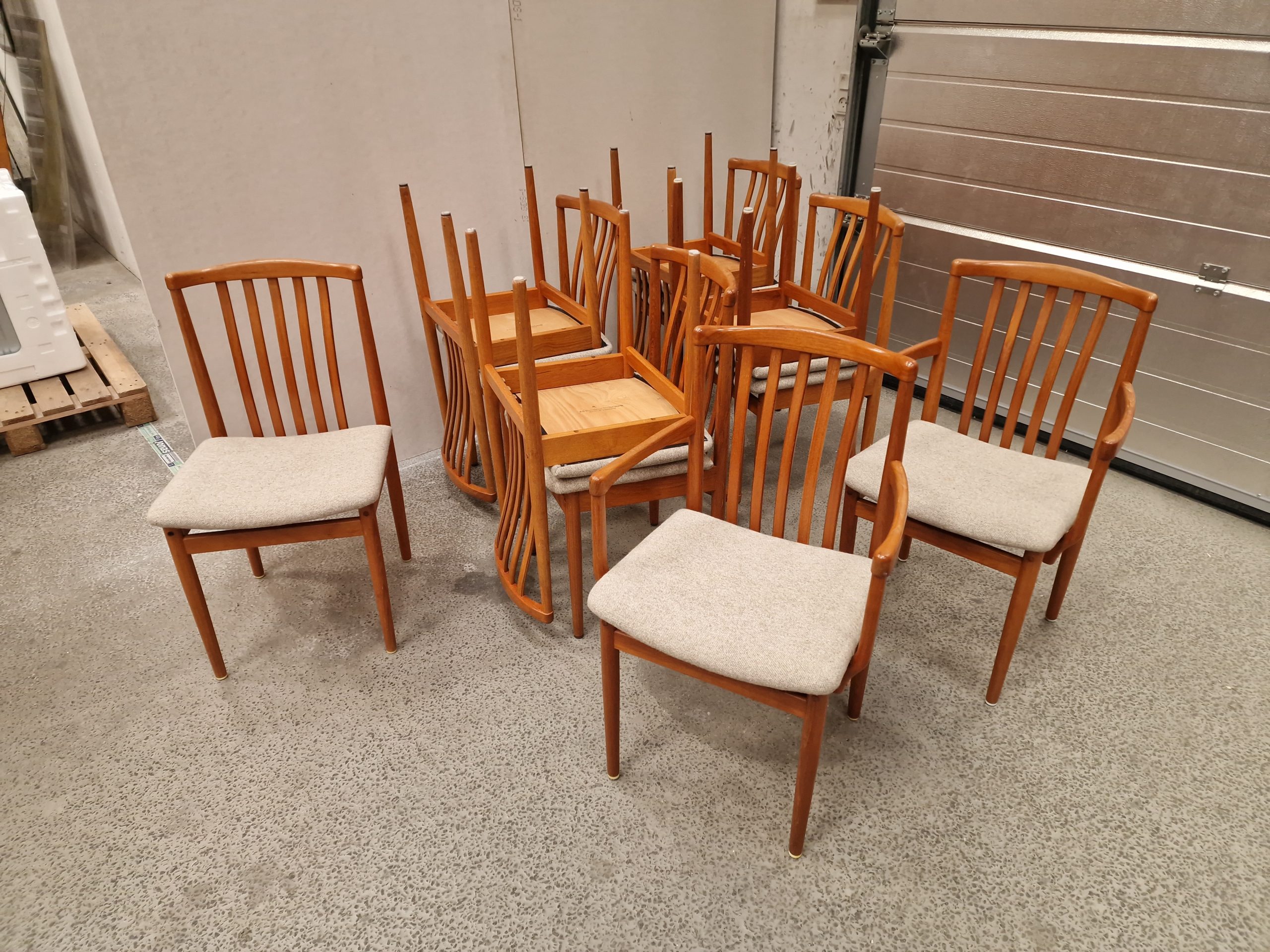 Vamdrup Spisestole i teak, 11 stk — billede 4