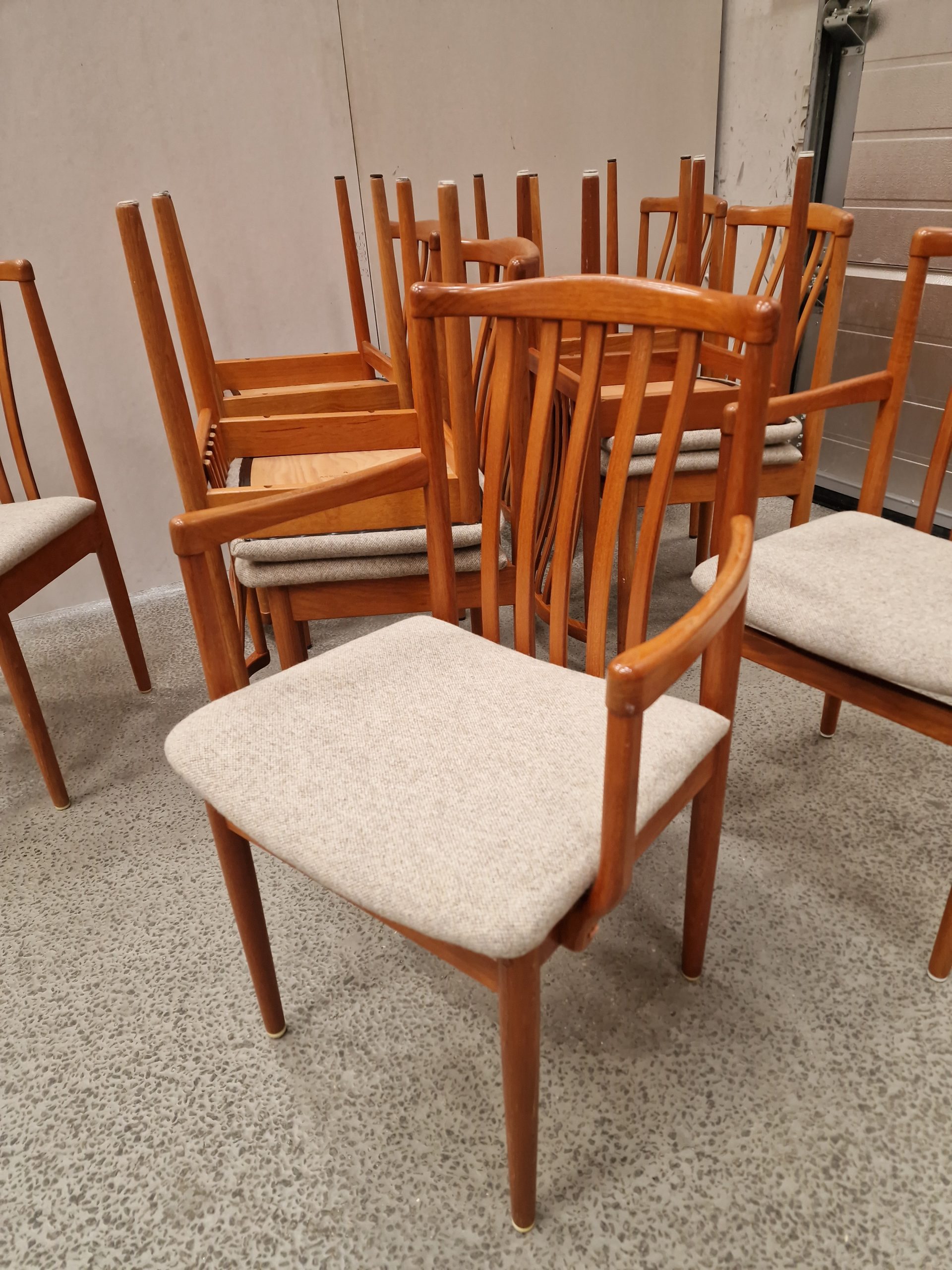 Vamdrup Spisestole i teak, 11 stk — billede 2