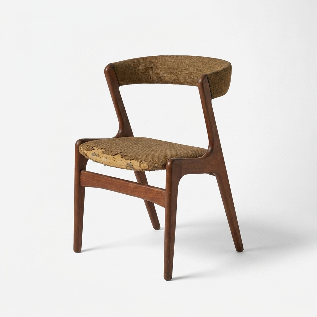 Kai Kristiansen/Anderstrup model T21 4 spisestole i massiv teak, til ompolstring og renovering, Kai Kristiansen/Anderstrup model T21 — billede 10