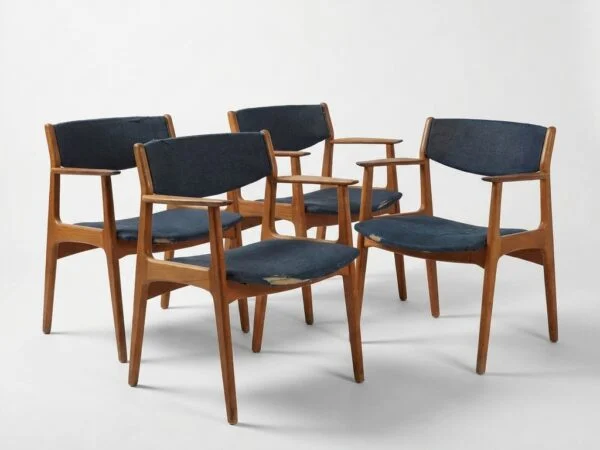4 stk Henning Kjærnulf armstole af teak model 317/318