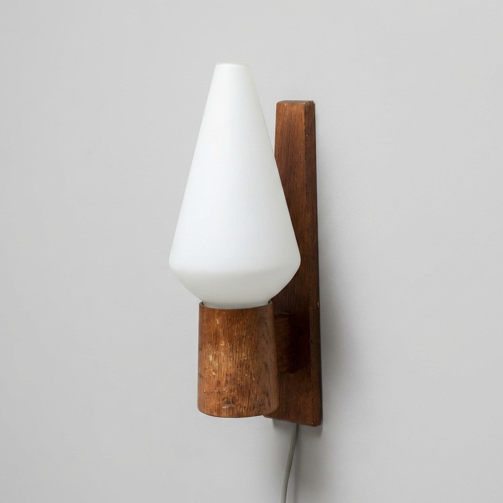 Væglampe, teak