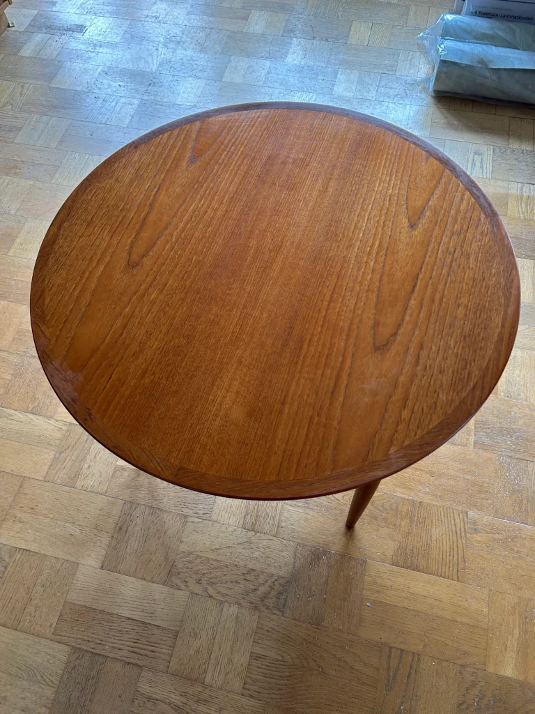 Aakjaer - Møbelintarsia Rundt sofabord i teak Aakjær Møbelintarsia — billede 8
