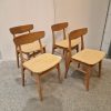 4 stk. Mosbøl i teak