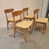 4 stk. Mosbøl i teak