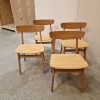 4 stk. Mosbøl i teak