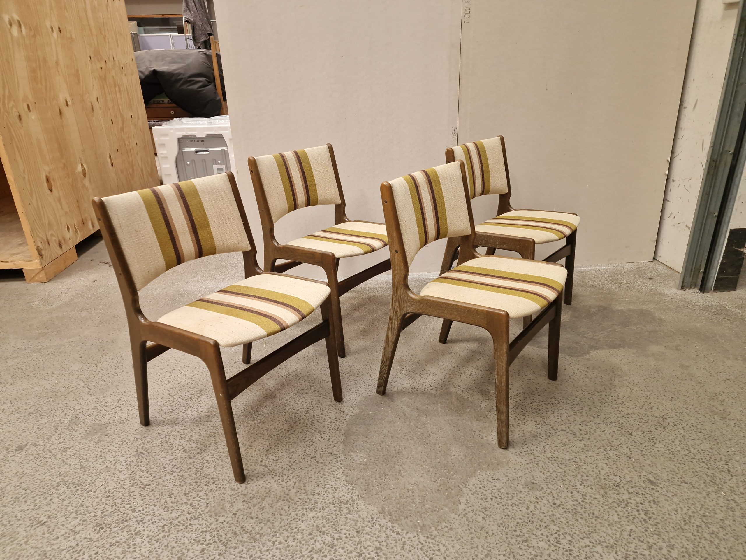 4 stk spisestole af Erich Buch model 89 i bejdset eg