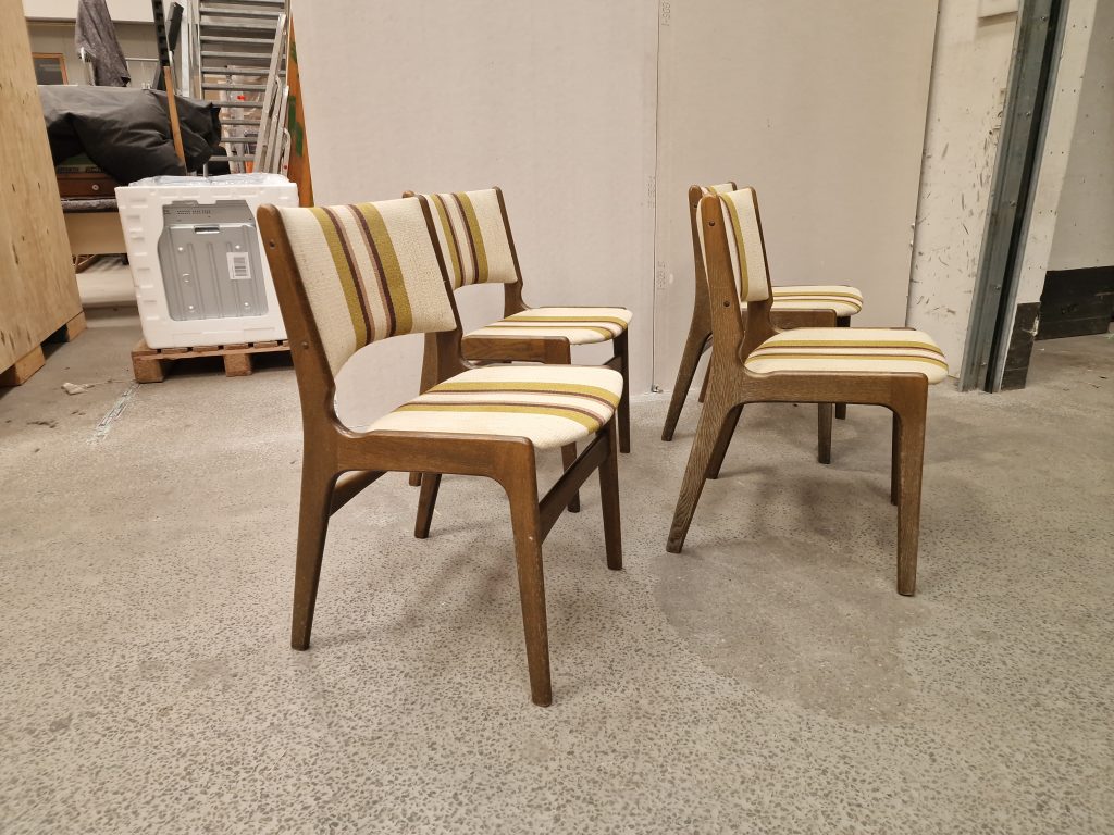 4 stk spisestole af Erich Buch model 89 i bejdset eg