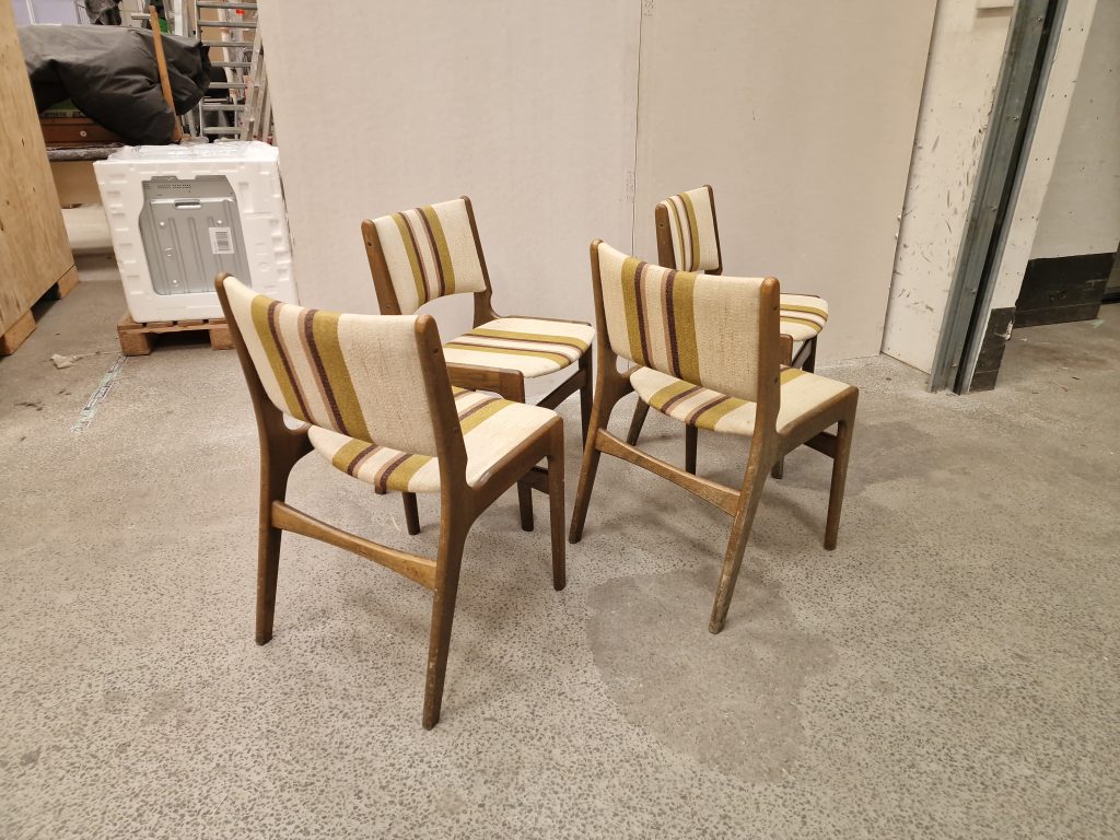 4 stk spisestole af Erich Buch model 89 i bejdset eg