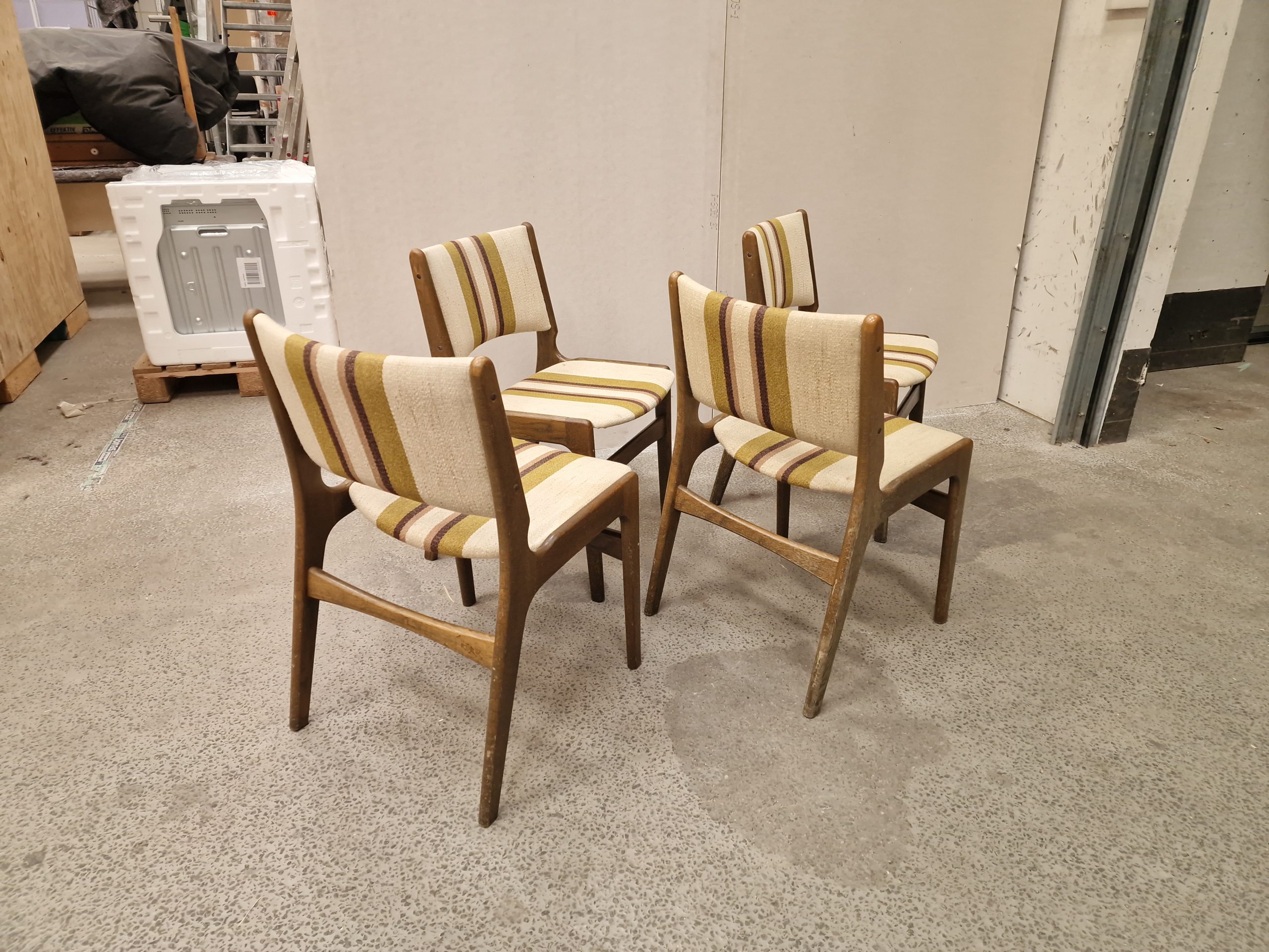 4 stk spisestole af Erich Buch model 89 i bejdset eg