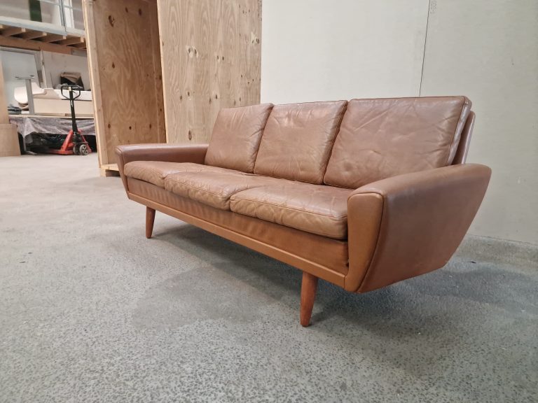 G. Thams sofa, trepersoners, cognac