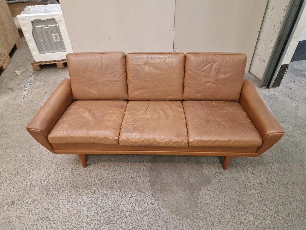 G. Thams sofa, trepersoners, cognac