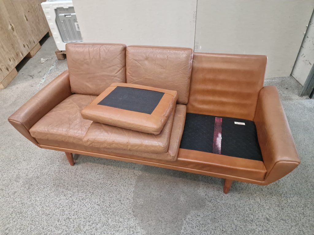 G. Thams sofa, trepersoners, cognac