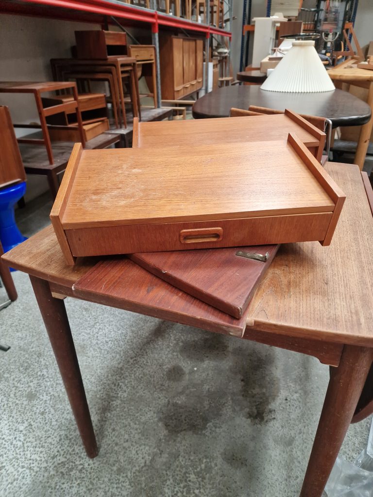 Vintage teaktræ sengeborde væghængte — billede 13