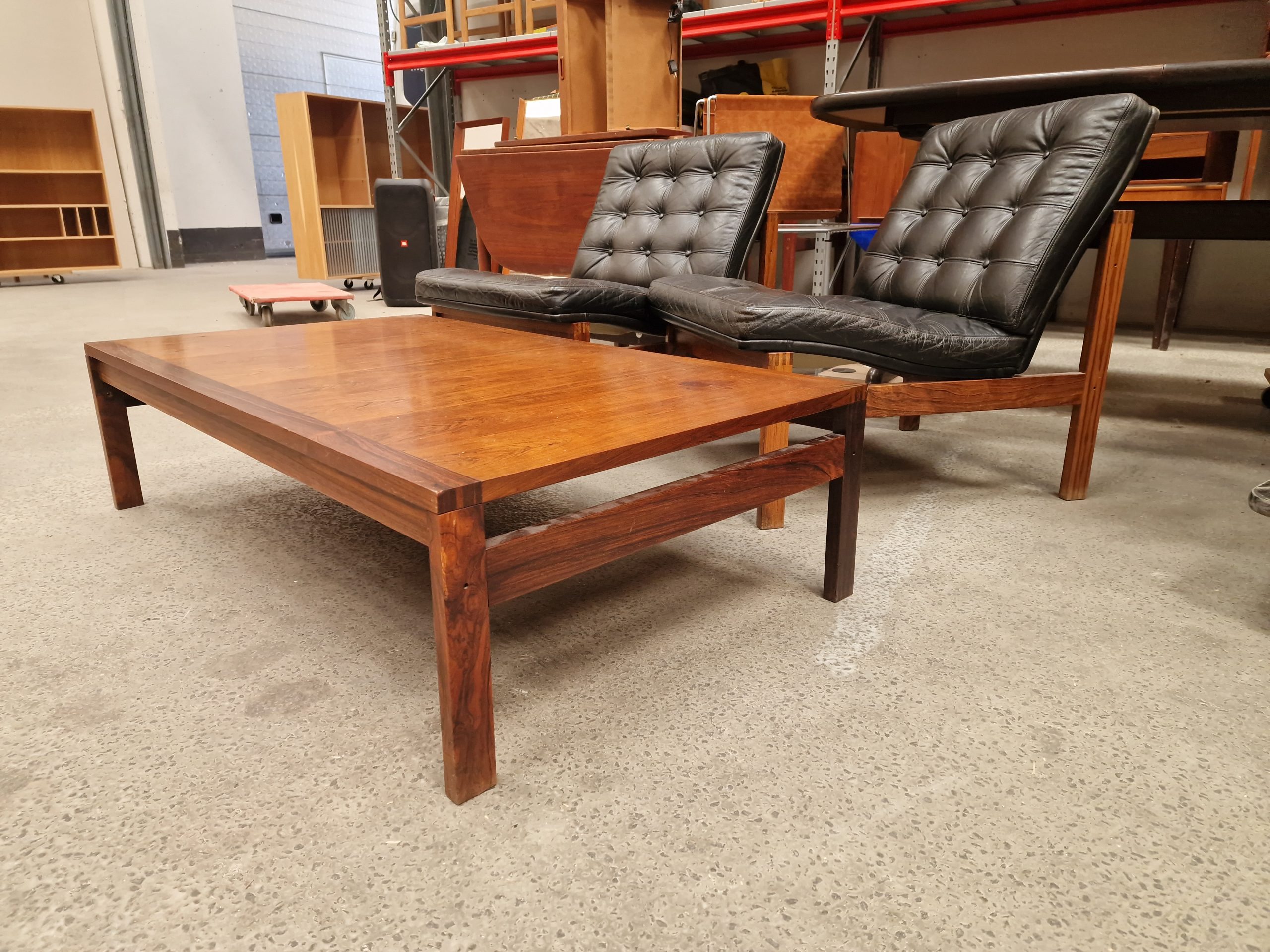 Moduline sofa/lænestole, palisander, Ole Gjerløv Knudsen og Torben Lind