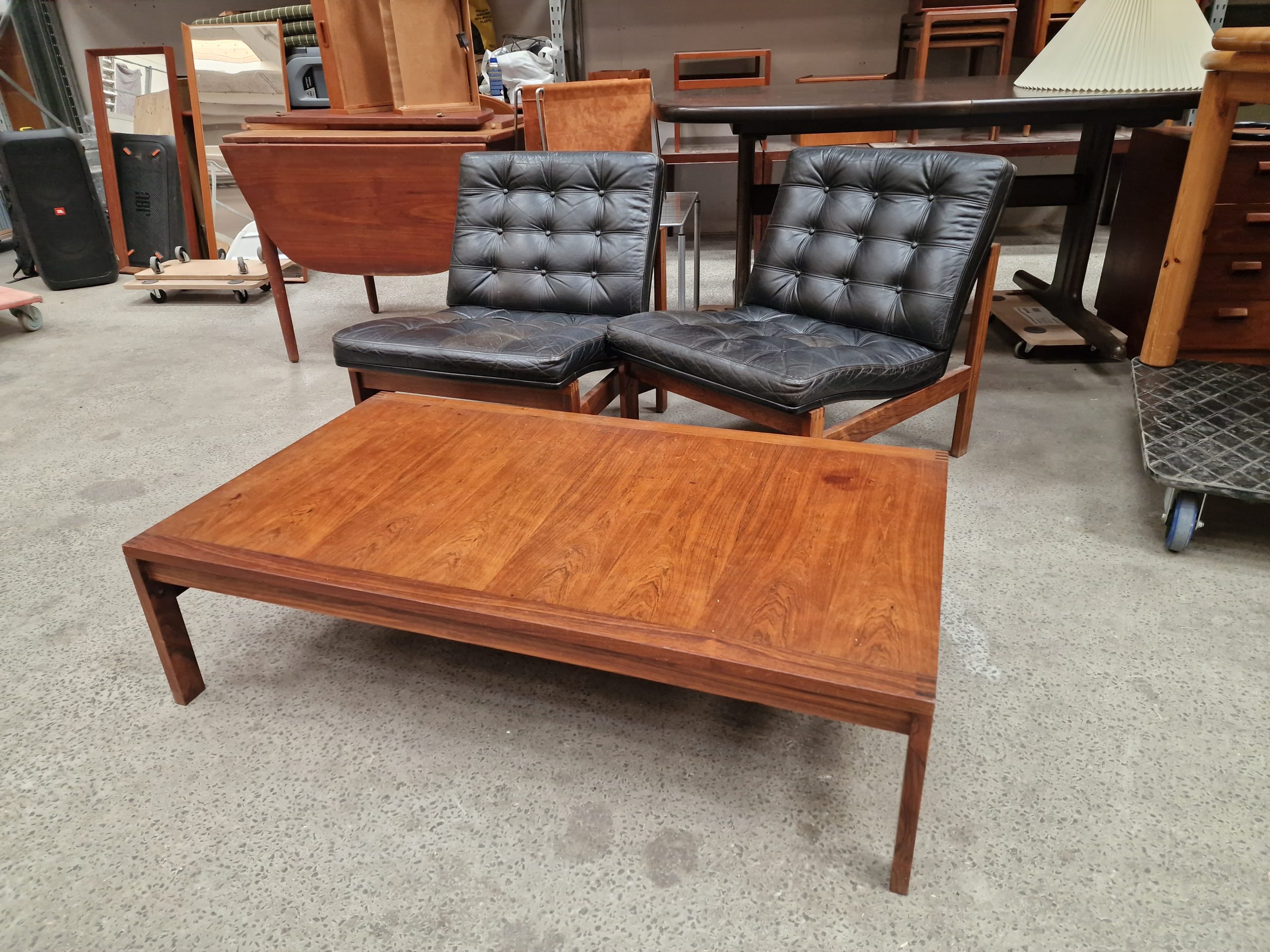Moduline sofa/lænestole, palisander, Ole Gjerløv Knudsen og Torben Lind