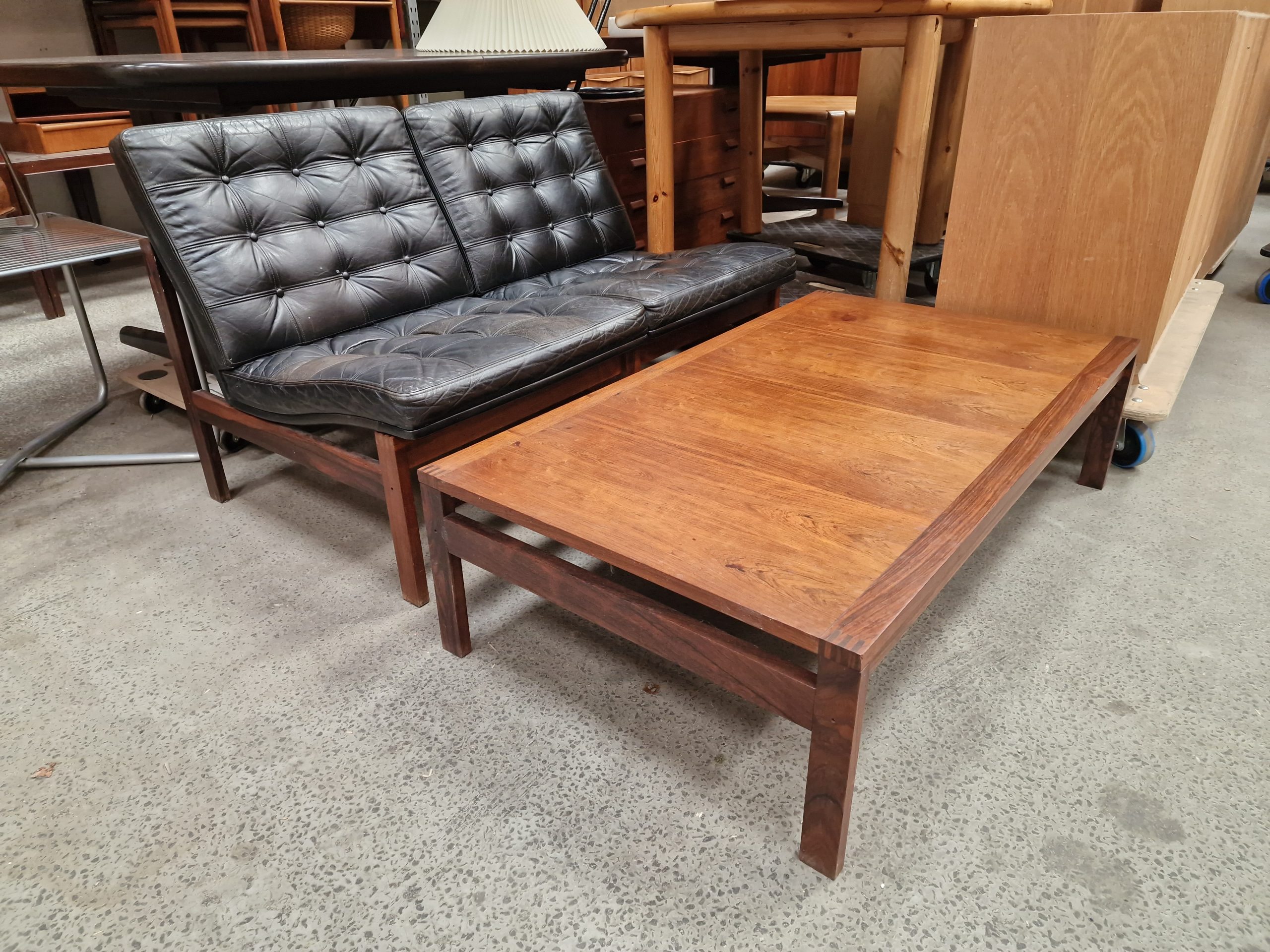 Moduline sofa/lænestole, palisander, Ole Gjerløv Knudsen og Torben Lind