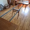 Rundt spisebord med 4 tillægsplader, teak