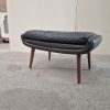AAGE CHRISTIANSEN. SKAMMEL, teak & læder, „Diplomat“, Eran Møbler, 1960’erne.
