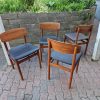 Fire spisestole, teak