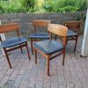 Fire spisestole, teak